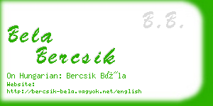 bela bercsik business card